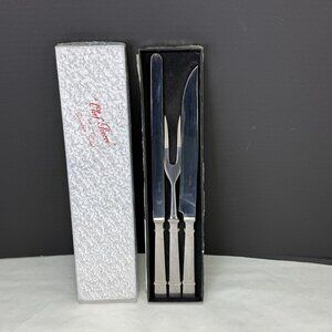 Vintage Chef Pierre Hot Forged Stainless 3 Pc Carving Knife Set In Original Box